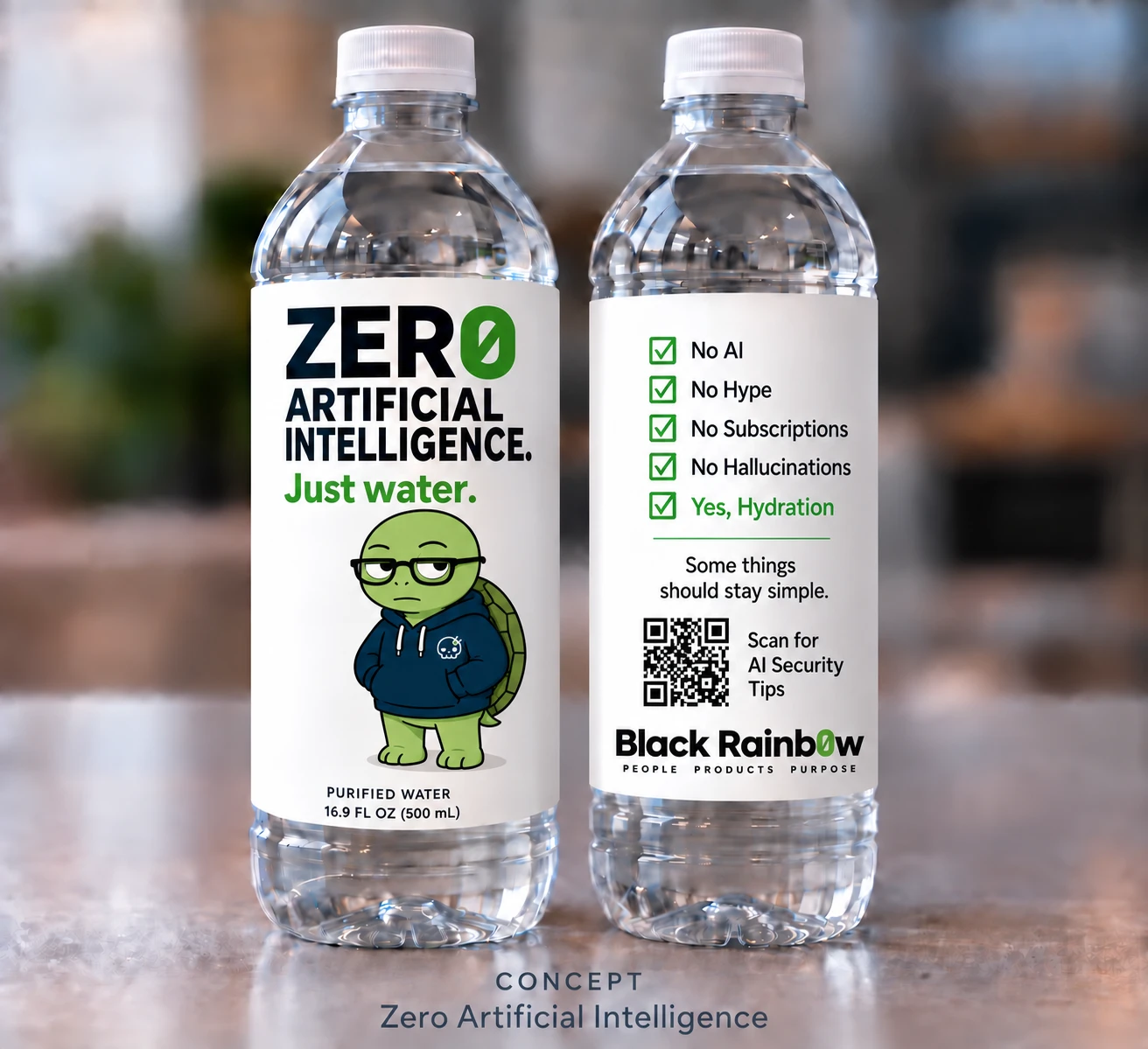 Zero Artificial Intelligence water concept